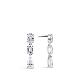 Fancy Cut Diamond Drop Earrings in 18ct White Gold Hardy Brothers Jewellers