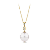 South Sea Pearl and Diamond Pendant in 18ct Yellow Gold Hardy Brothers Jewellers