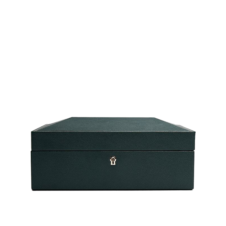 Leather Wolf 1834 British Racing Green 8 Piece Watch Box Hardy Brothers Jewellers