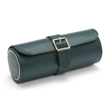 Leather Wolf 1834 British Racing Green Triple Watch Roll Hardy Brothers Jewellers