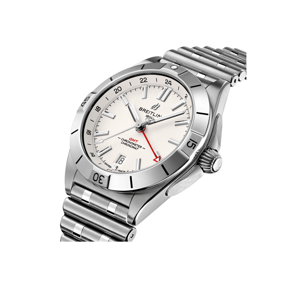 Breitling Chronomat Automatic GMT 40 A32398101A1A1 Hardy Brothers Jewellers