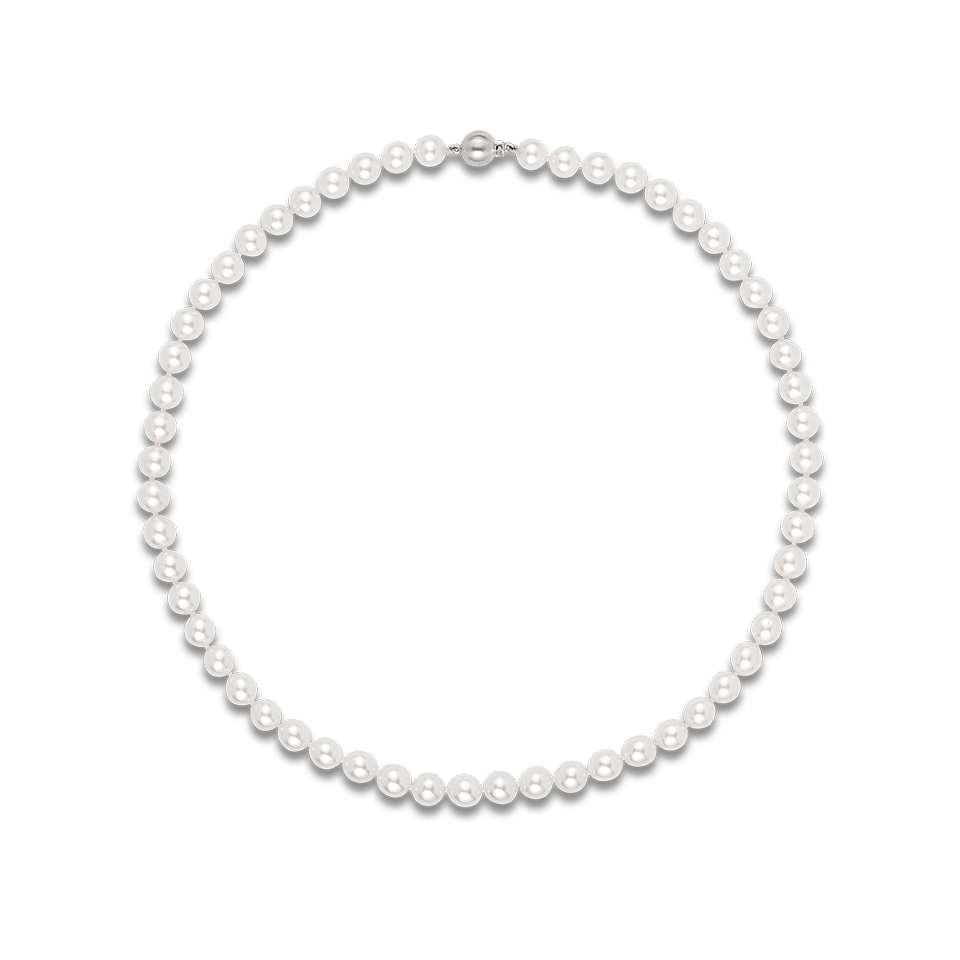 Akoya Pearl Necklace in 18ct White Gold Hardy Brothers Jewellers