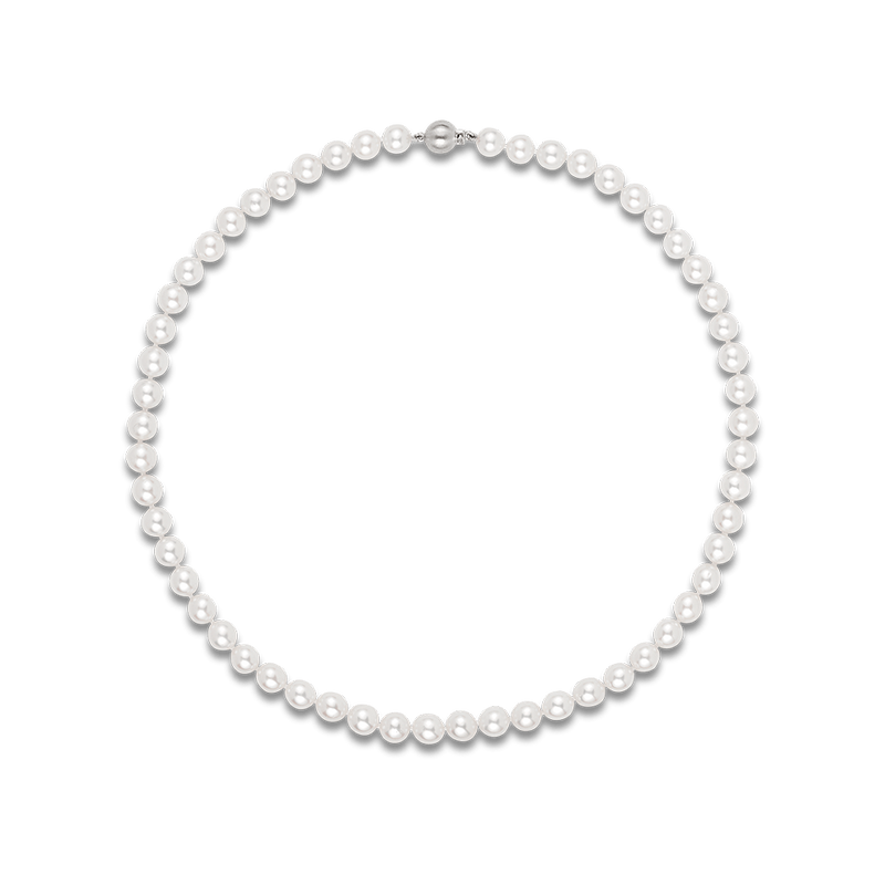 Akoya Pearl Necklace in 18ct White Gold Hardy Brothers Jewellers