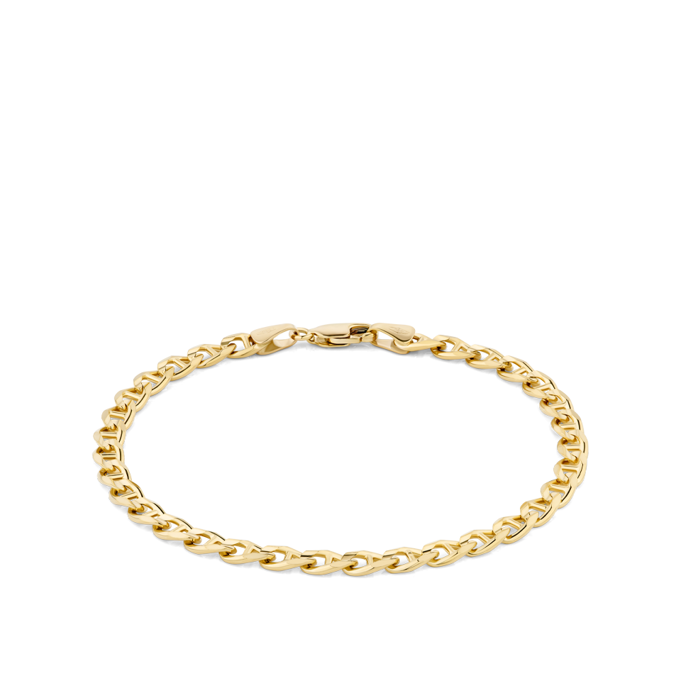 190mm Anchor Link Chain Bracelet in 18ct Yellow Gold Hardy Brothers Jewellers