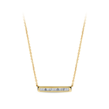 Baguette Cut Diamond Bar Necklace in 18ct Yellow Gold Hardy Brothers Jewellers