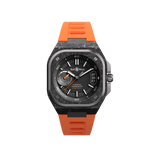 Bell & Ross BR-X5 Carbon Orange Rubber Strap Automatic Watch 41mm BRX5R-BO-TC/SRB Hardy Brothers Jewellers