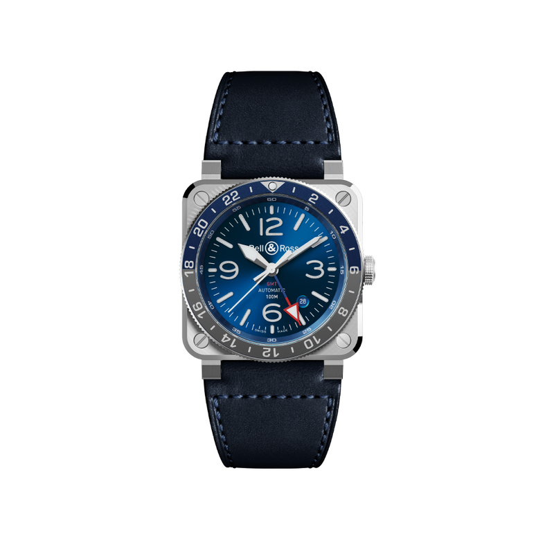 Bell & Ross BR 03-93 GMT Blue Watch Hardy Brothers Jewellers