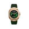 Bell & Ross BR 05 Green & Gold Watch on Alligator Strap Hardy Brothers Jewellers