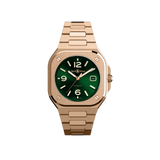 Bell & Ross BR 05 Green & Gold Watch on Bracelet Hardy Brothers Jewellers