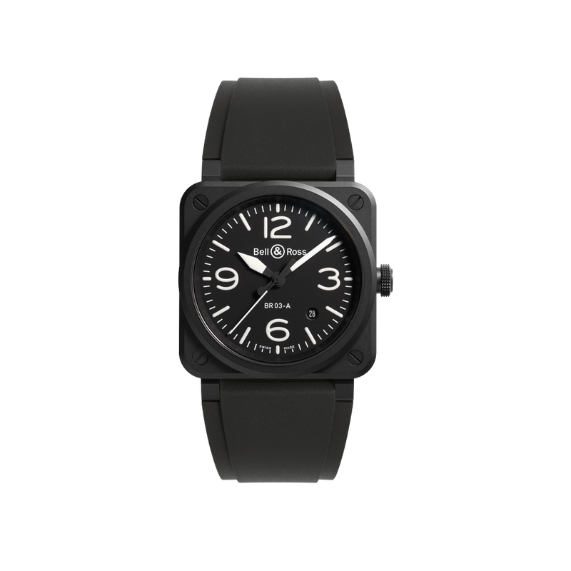 Bell & Ross BR 03 Black Matte 41.00mm BR03A-BL-CE/SRB Hardy Brothers Jewellers