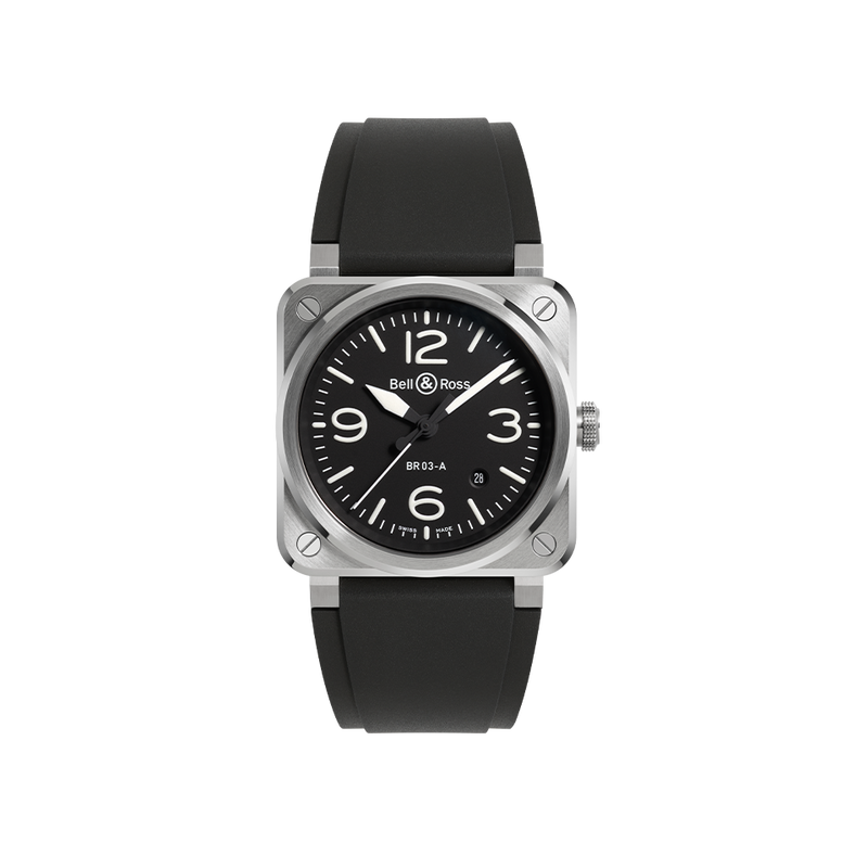 Bell & Ross BR 03 Black Steel 41.00mm BR03A-BL-ST/SRB Hardy Brothers Jewellers