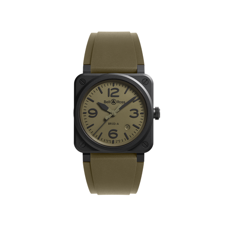 Bell & Ross BR 03 Military Ceramic 41.00mm BR03A-MIL-CE/SRB Hardy Brothers Jewellers