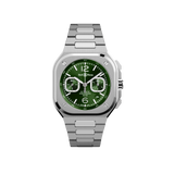 Bell & Ross BR 05 Chrono Green Steel 42.00mm Hardy Brothers Jewellers