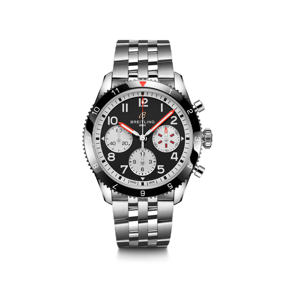 Breitling Classic AVI Chronograph 42 Mosquito Steel Bracelet Watch Y233801A1B1A1 Hardy Brothers Jewellers