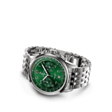 Watch Breitling Premier B01 Chronograph 42 Green Dial Stainless Steel Bracelet Hardy Brothers Jewellers