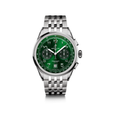 Watch Breitling Premier B01 Chronograph 42 Green Dial Stainless Steel Bracelet Hardy Brothers Jewellers