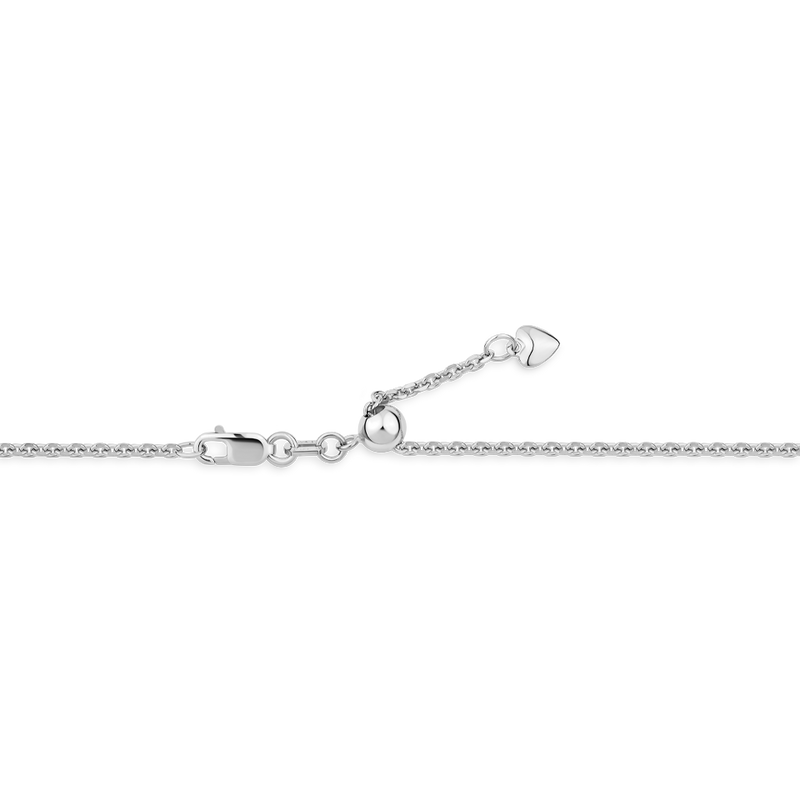 Cable Link Chain Necklace in 18ct White Gold Hardy Brothers