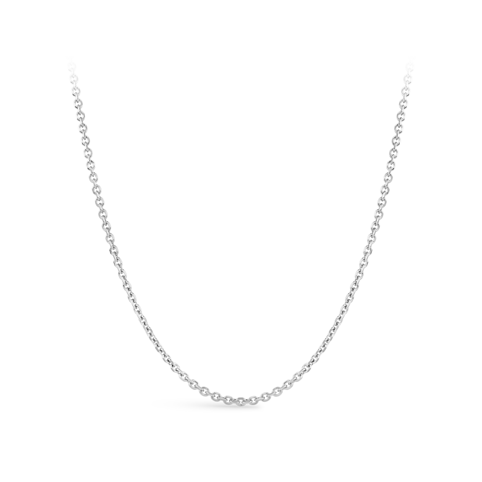 500mm Cable Link Chain Necklace in 18ct White Gold Hardy Brothers Jewellers