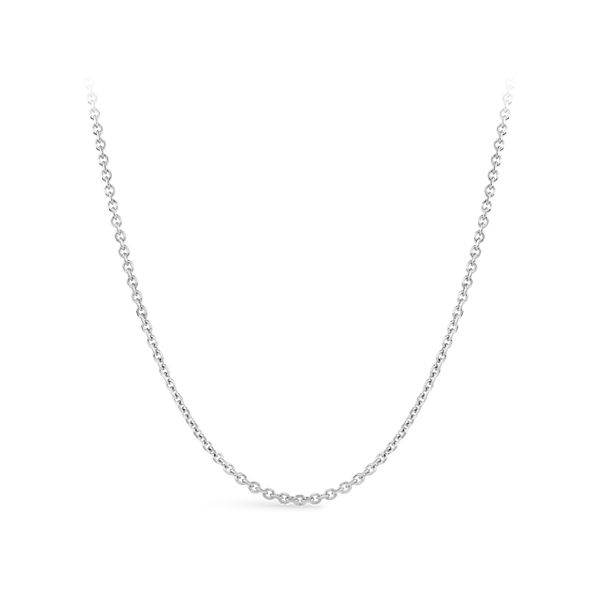 500mm Cable Link Chain Necklace in 18ct White Gold Hardy Brothers Jewellers