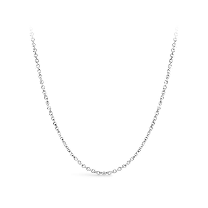 500mm Cable Link Chain Necklace in 18ct White Gold Hardy Brothers Jewellers