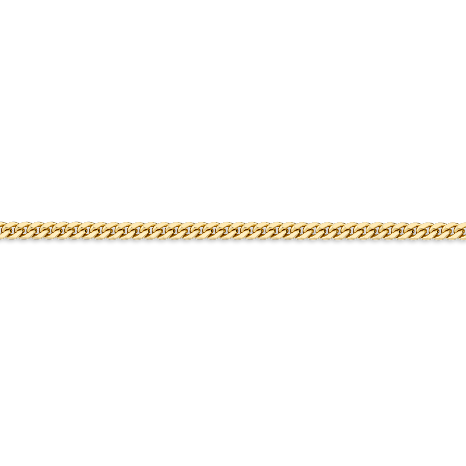 190mm Miami Link Chain Bracelet in 18ct Yellow Gold Hardy Brothers Jewellers