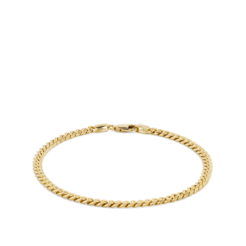 190mm Miami Link Chain Bracelet in 18ct Yellow Gold Hardy Brothers Jewellers