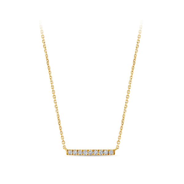 Diamond Bar Necklace in 18ct Yellow Gold Hardy Brothers Jewellers