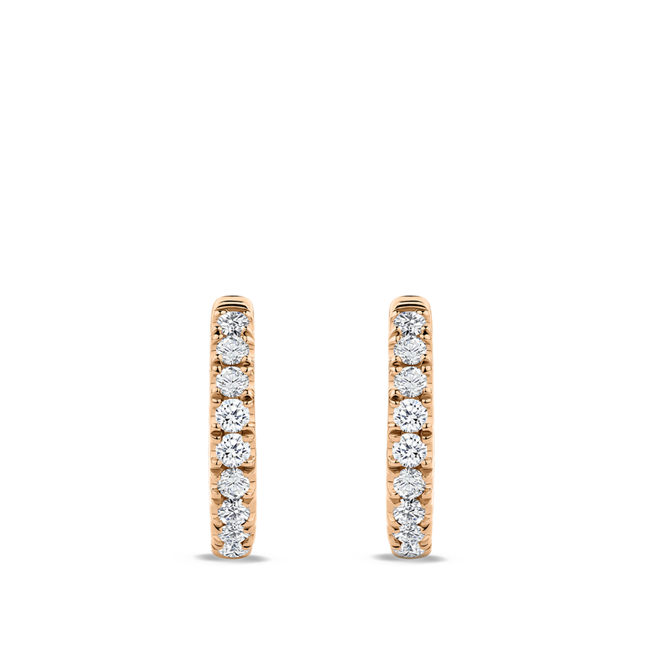 Ear Party Diamond Huggie Earrings in 18ct Rose Gold Hardy Brothers Jewellers
