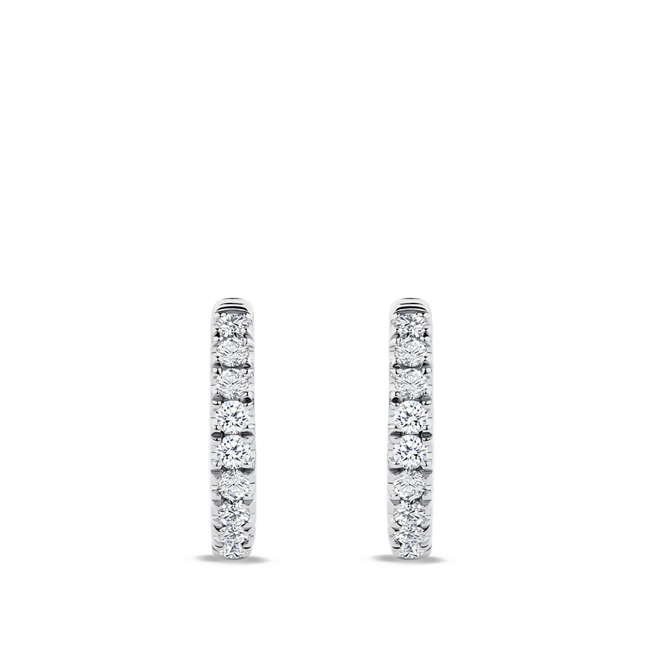 Ear Party Diamond Huggie Earrings in 18ct White Gold Hardy Brothers Jewellers