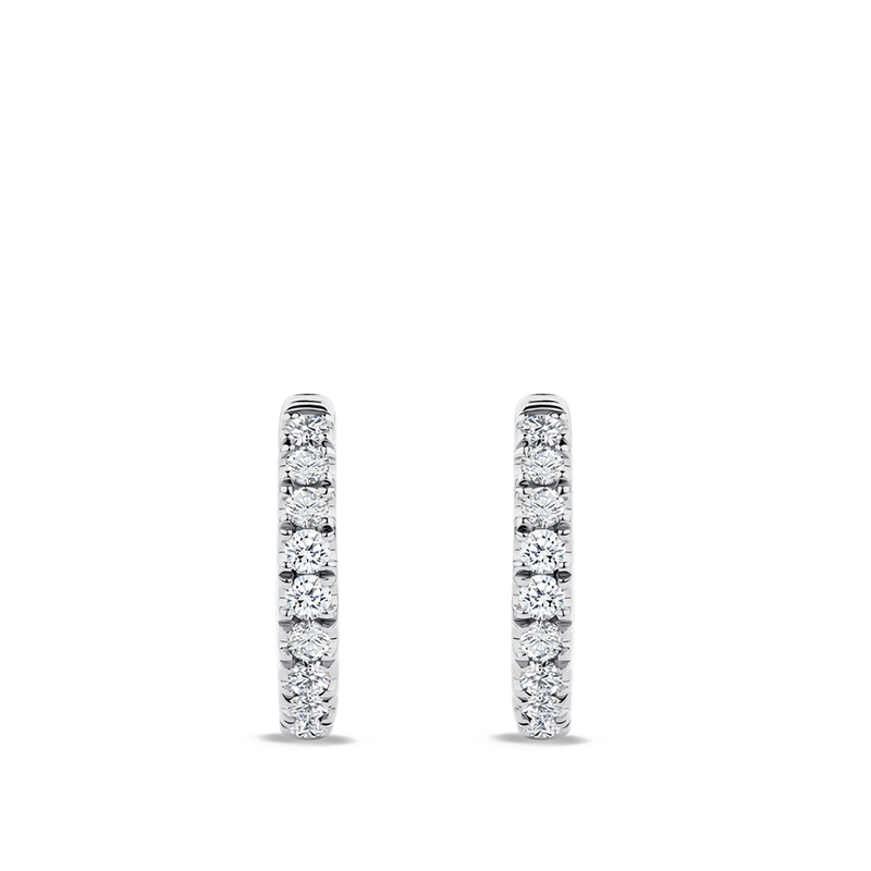 Ear Party Diamond Huggie Earrings in 18ct White Gold Hardy Brothers Jewellers