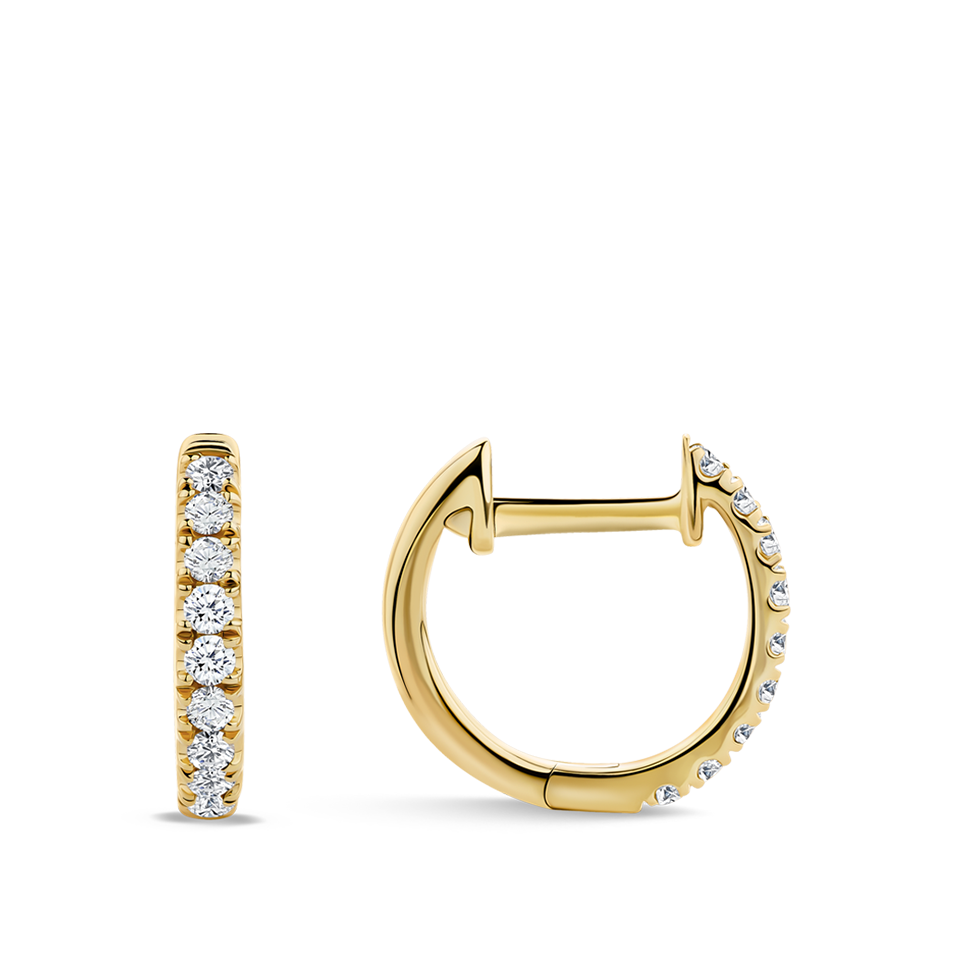 Ear Party Diamond Huggie Earrings in 18ct Yellow Gold Hardy Brothers Jewellers