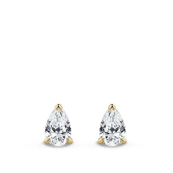 0.50ct Pear Cut Diamond Stud Earrings in 18ct Yellow Gold Hardy Brothers Jewellers