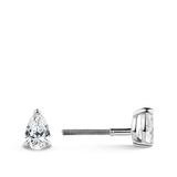 0.50ct Pear Cut Diamond Stud Earrings in 18ct White Gold Hardy Brothers Jewellers