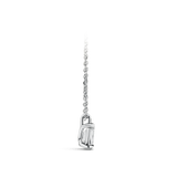 0.23 Carat Emerald Cut Diamond Pendant in 18ct White Gold