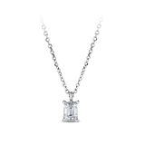 0.23 Carat Emerald Cut Diamond Pendant in 18ct White Gold