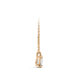 0.23 Carat Emerald Cut Diamond Pendant in 18ct Rose Gold