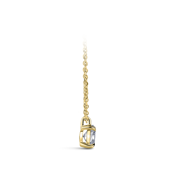 0.25ct Oval Cut Diamond Pendant in 18ct Yellow Gold Hardy Brothers Jewellers