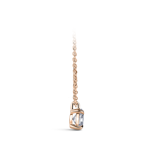0.25ct Oval Cut Diamond Pendant in 18ct Rose Gold Hardy Brothers Jewellers
