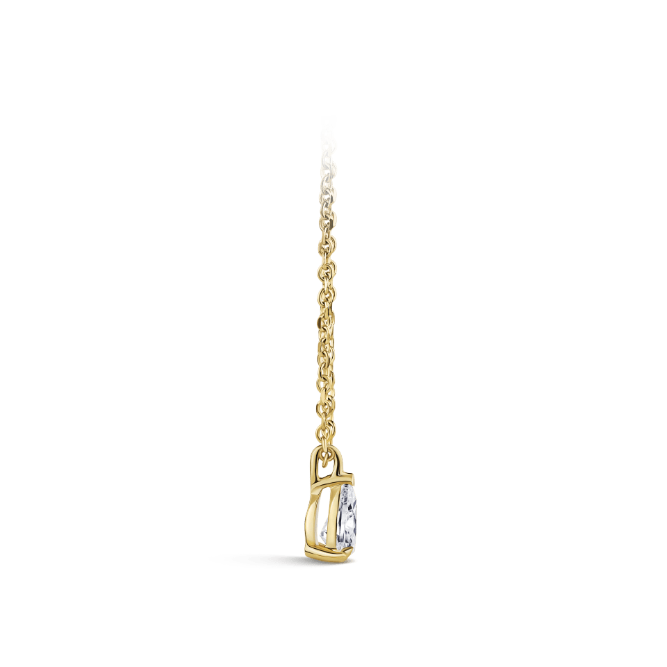 0.25 Carat Pear Cut Diamond Pendant in 18ct Yellow Gold