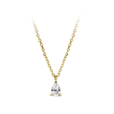 0.25 Carat Pear Cut Diamond Pendant in 18ct Yellow Gold