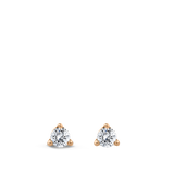 Ear Party 3 Claw Diamond Stud Earrings in 18ct Rose Gold Hardy Brothers Jewellers