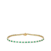 Emerald and Diamond Tennis Bracelet in 18ct Yellow Gold Hardy Brothers Jewellers
