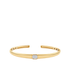 Multi-set Emerald Shape Diamond Cuff made in 18ct Yellow Gold Hardy Brothers Jewellers