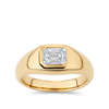 Multi-set Emerald Shape Diamond Ring made in 18ct Yellow Gold Hardy Brothers Jewellers