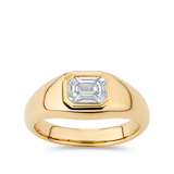 Multi-set Emerald Shape Diamond Ring made in 18ct Yellow Gold Hardy Brothers Jewellers