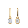 Multi-set Emerald Shape Diamond Drop Earrings made in 18ct Yellow Gold in a Bezel Setting Hardy Brothers Jewellers