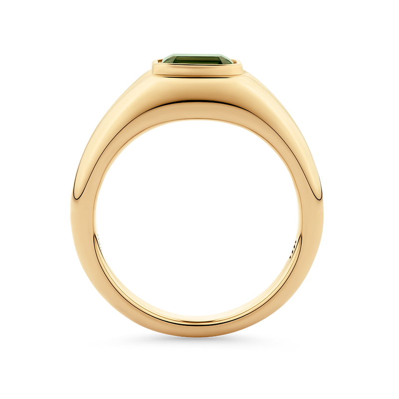 Green and gold ring on sale