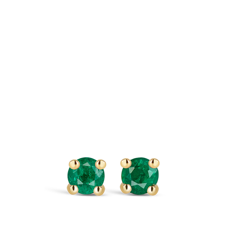 Ear Party Emerald Stud Earrings in 18ct Yellow Gold Hardy Brothers Jewellers
