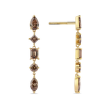 Fancy Cut Champagne Diamond Drop Earrings in 18ct Yellow Gold Hardy Brothers Jewellers