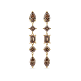 Fancy Cut Champagne Diamond Drop Earrings in 18ct Yellow Gold Hardy Brothers Jewellers